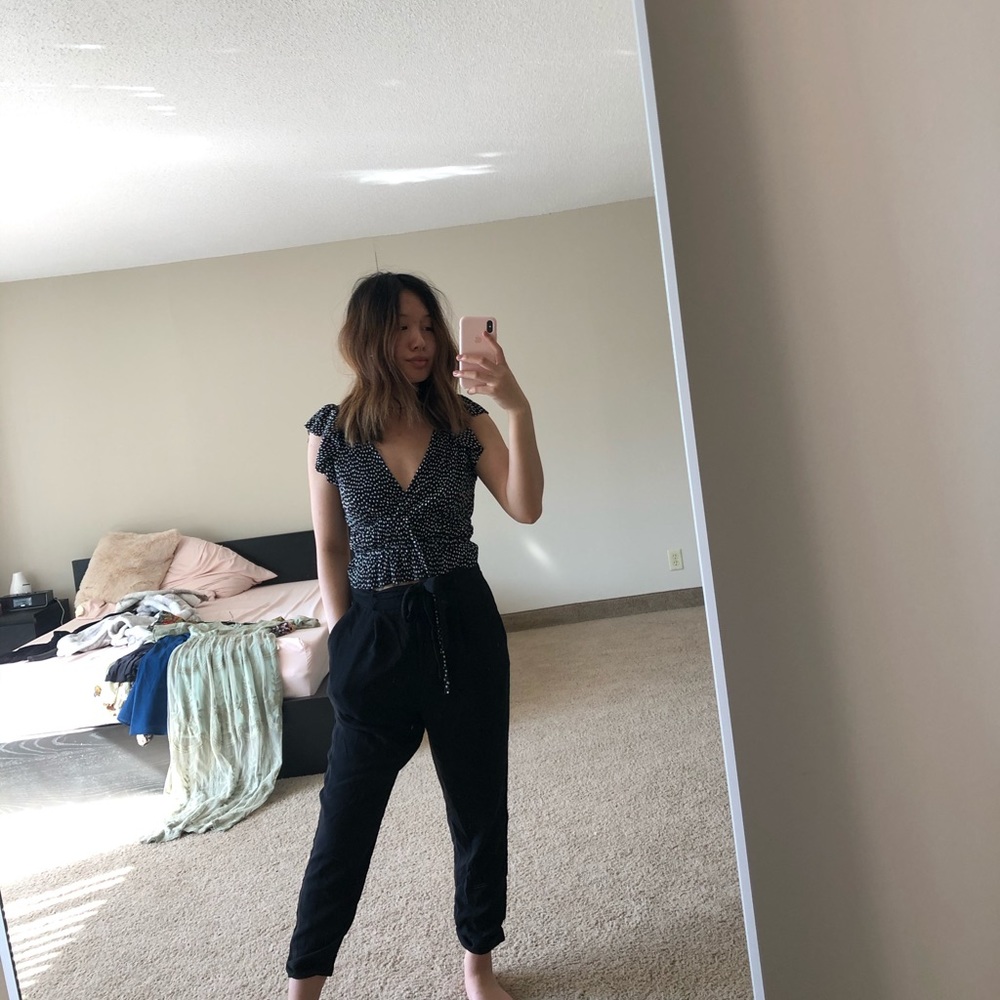 ZARA POLKA DOT TOP